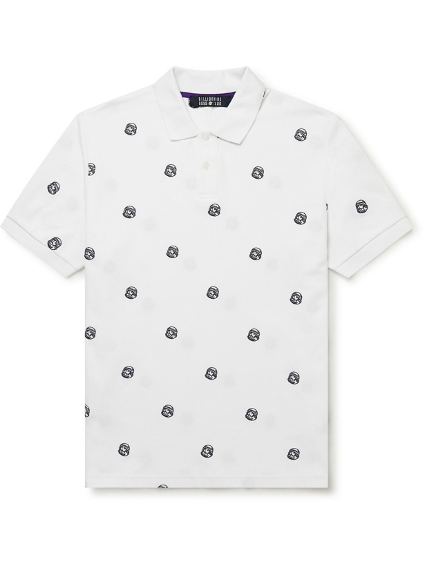 Photo: Billionaire Boys Club - Embroidered Cotton-Piqué Polo Shirt - White