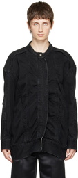 We11done Black Bomber Denim Jacket