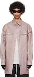 Rick Owens Pink Dropped Shoulder Denim Shirt