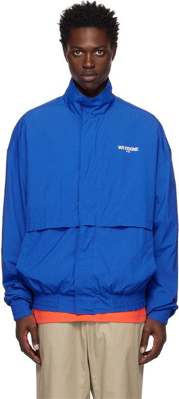 Photo: We11done Blue Embroidered Wappen Hoodie