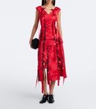 Simone Rocha Bow-detail floral brocade top