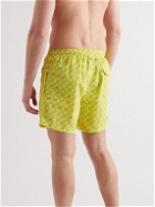 Solid & Striped - The Classic Straight-Leg Mid-Length Printed Swim Shorts - Yellow