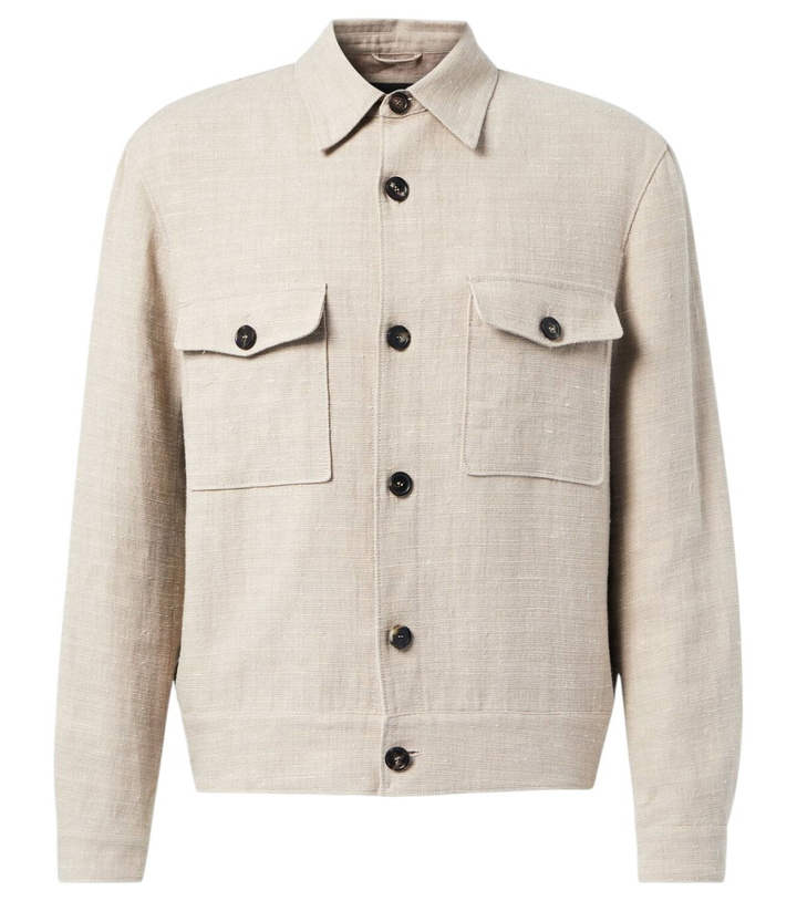 Photo: Loro Piana Clem flax and silk blouson