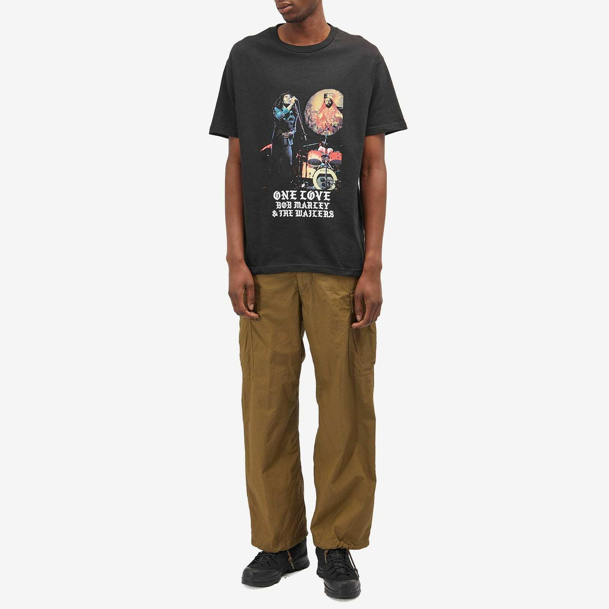 Wacko Maria Men's x Bob Marley Type-1 T-Shirt in Black Wacko Maria