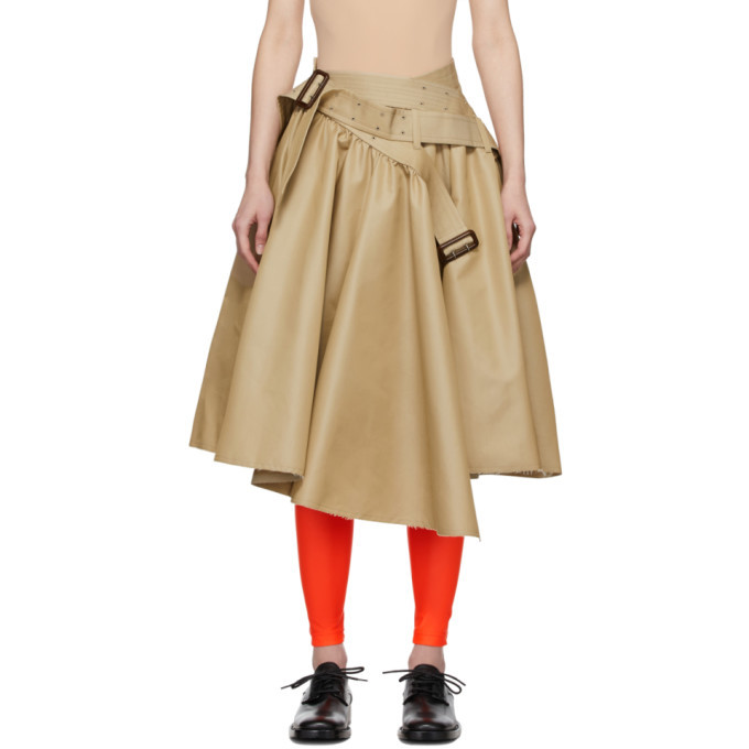 Junya Watanabe Beige Voluminous Trench Skirt Junya Watanabe Junya Watanabe Beige Voluminous Trench Skirt Junya Watanabe