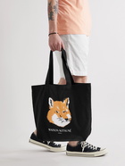 Maison Kitsuné - Logo-Print Cotton-Canvas Tote Bag