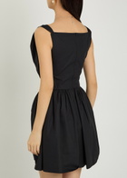 Vivienne Westwood Sunday Logo-embroidered Cotton-poplin Mini Dress Black