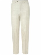 Rubinacci - Luca Tapered Herringbone Linen Suit Trousers - Neutrals