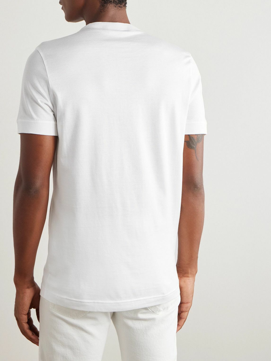 Kiton - Cotton-Jersey T-Shirt - White