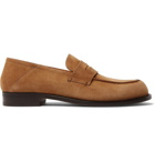 Mr P. - Dennis Collapsible-Heel Suede Loafers - Brown