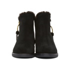 See by Chloe Black Shearling Louise Ankle Boots