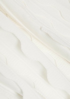Simkhai Brionne Scalloped Knit Midi Dress Ivory