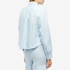 Sleeper Women's Safari Crop Shirt in Blue/White