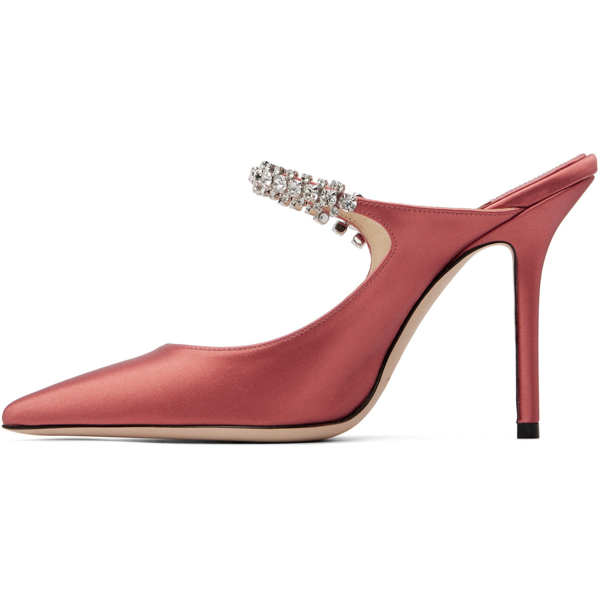 Jimmy Choo Pink Bing 100 Satin Heels