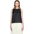 Loulou de Saison Black Gema Sleeveless Silk Top