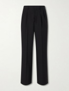 Jil Sander - Straight-Leg Pleated Virgin Wool Trousers - Black