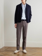 Sid Mashburn - Spread-Collar Checked Cotton-Poplin Shirt - Blue