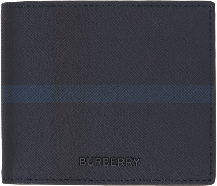 Photo: Burberry Black & Navy Check Wallet