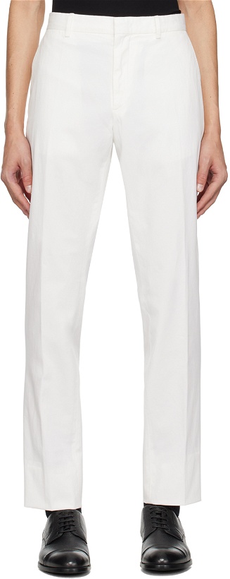 Photo: ZEGNA Off-White Slim-Fit Trousers