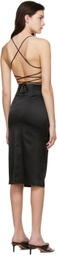 THIRD FORM Black Acetate Midi Dress