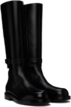 Ann Demeulemeester Black Ted Riding Boots