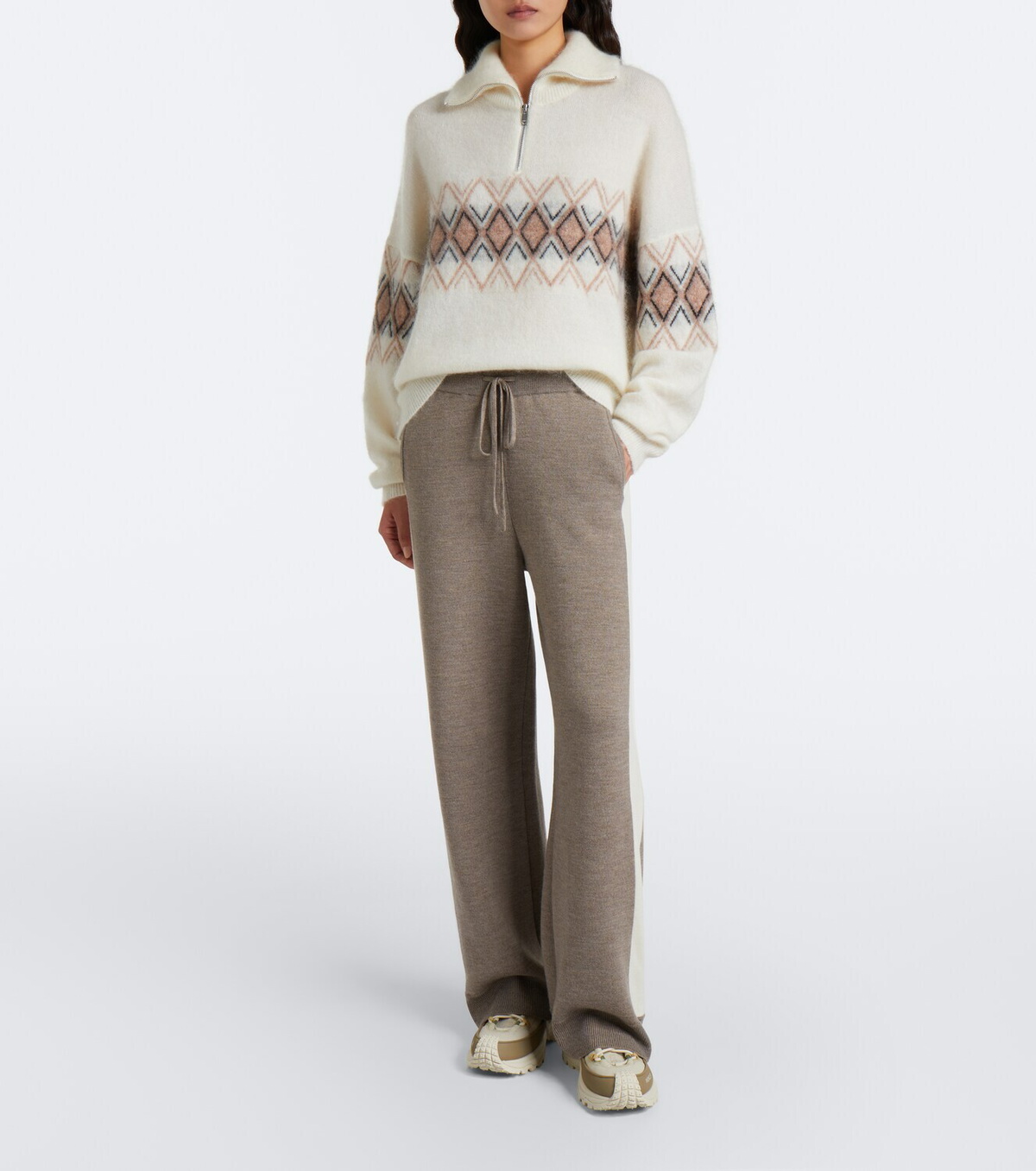 Fusalp Mireva mohair-blend half-zip sweater