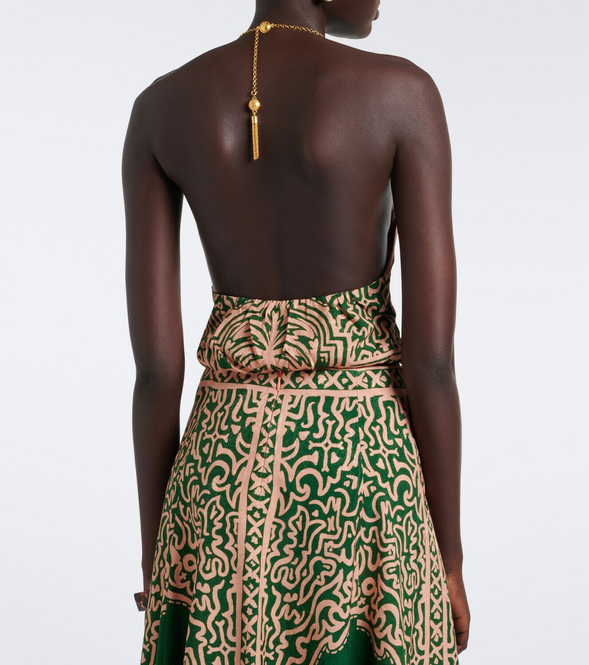 Johanna Ortiz Printed halterneck top