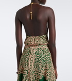 Johanna Ortiz Printed halterneck top