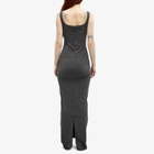 Entire Studios Women's Square Neck Maxi Dress in Washed Black