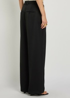 Vince Panelled Straight-leg Satin Trousers Black