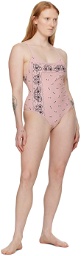Palm Angels Pink Paisley Swimsuit