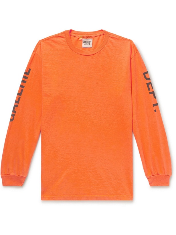 Photo: GALLERY DEPT. - French Collector Logo-Print Cotton-Jersey T-Shirt - Orange