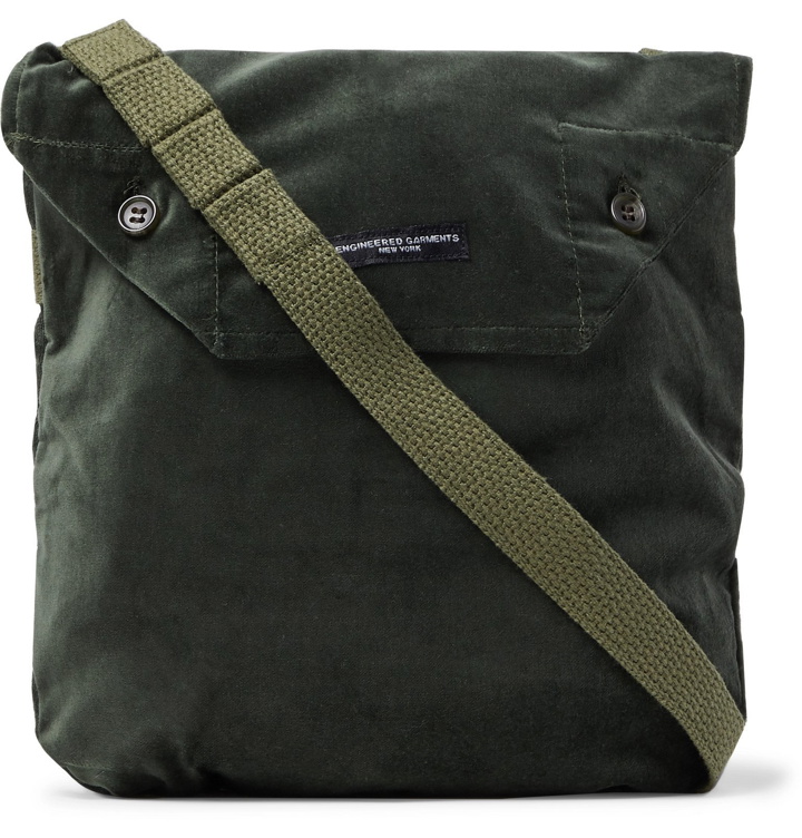 Photo: Engineered Garments - Cotton-Velvet Messenger Bag - Green