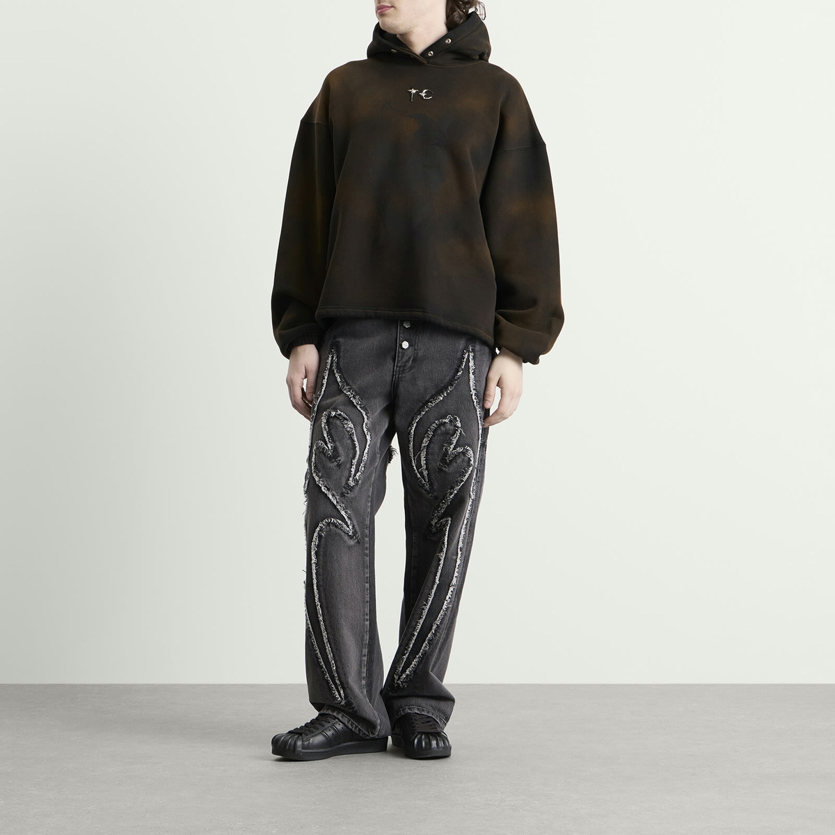 Thug Club Men's Faded Hoodie in Brown