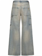 COURREGES - Wide Cotton Denim Jeans