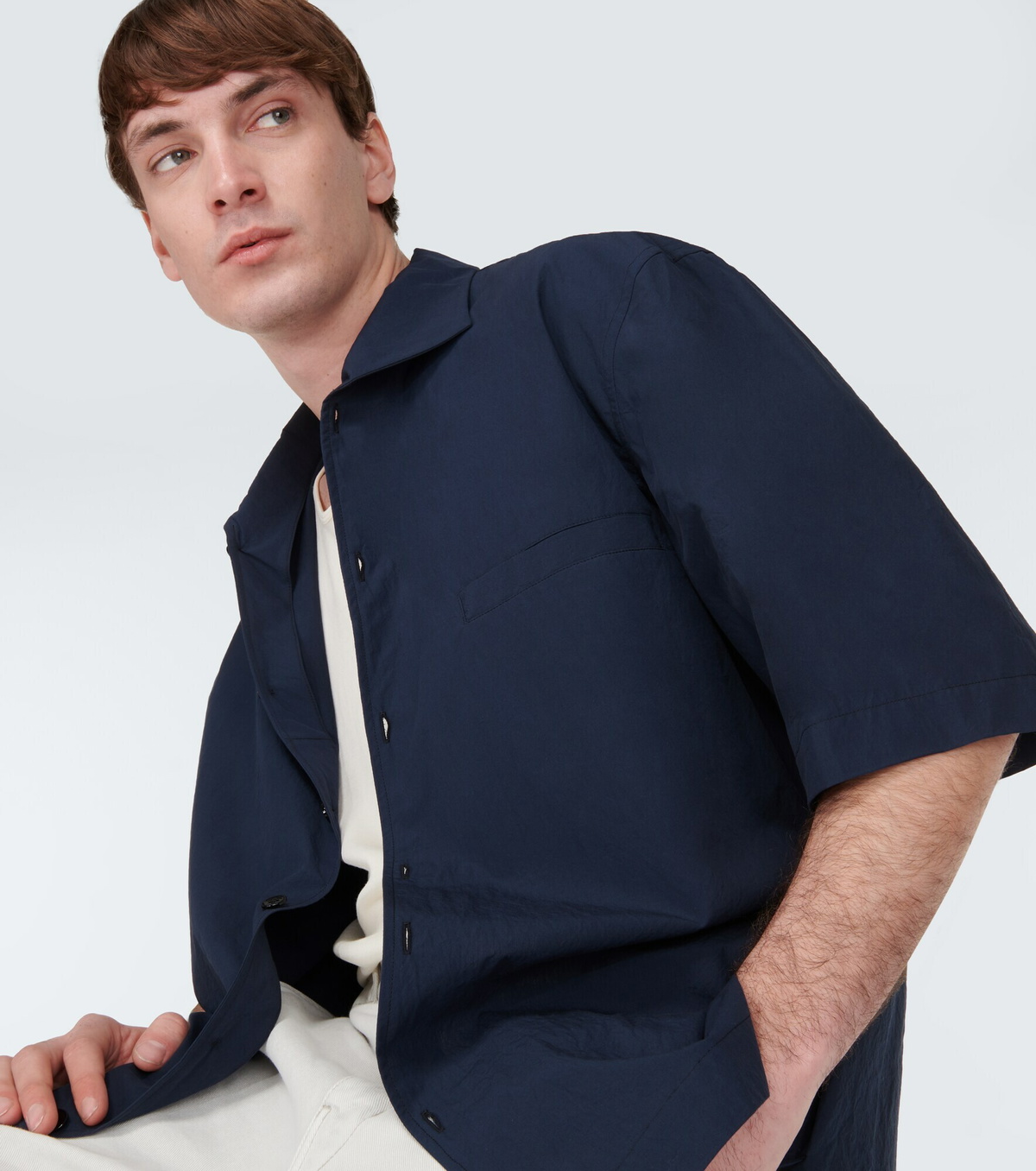 【送料 関税込】LEMAIRE キャンプ コットン ポプリンシャツ Lemaire - Camp cotton poplin shirt Lemaire