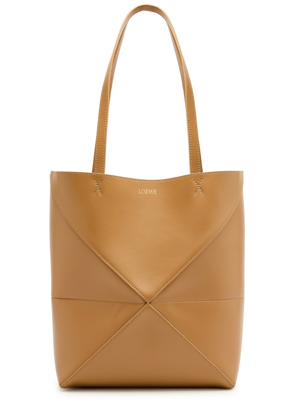 Photo: Loewe Puzzle Medium Leather Tote - Tan - One Size