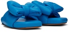Off-White Blue Bow Padded Slides