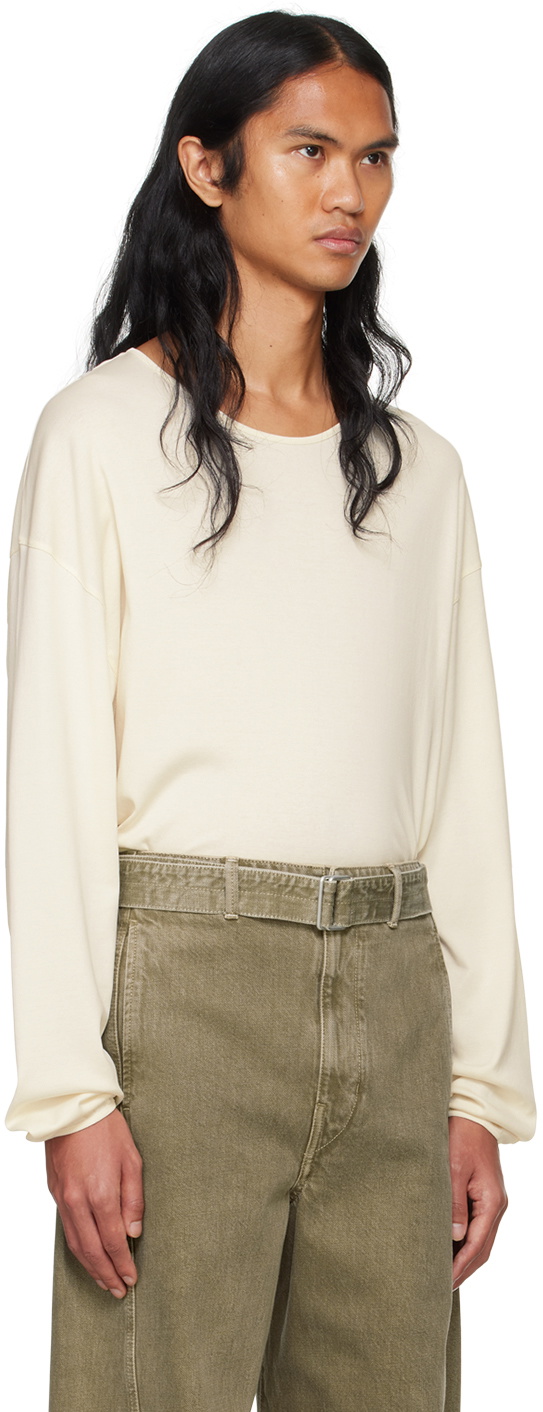 LEMAIRE Off-White Relaxed Long Sleeve T-shirt Lemaire