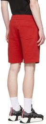 Moncler Red Cotton Shorts