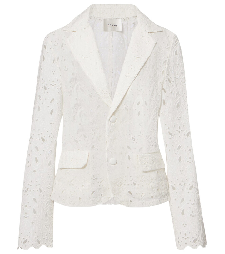 Photo: Frame Paisley broderie anglaise cotton blazer
