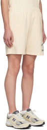 Sporty & Rich Off-White Varsity Crest Shorts