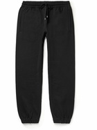 GUCCI - Tapered Logo-Print Cotton-Jersey Sweatpants - Black