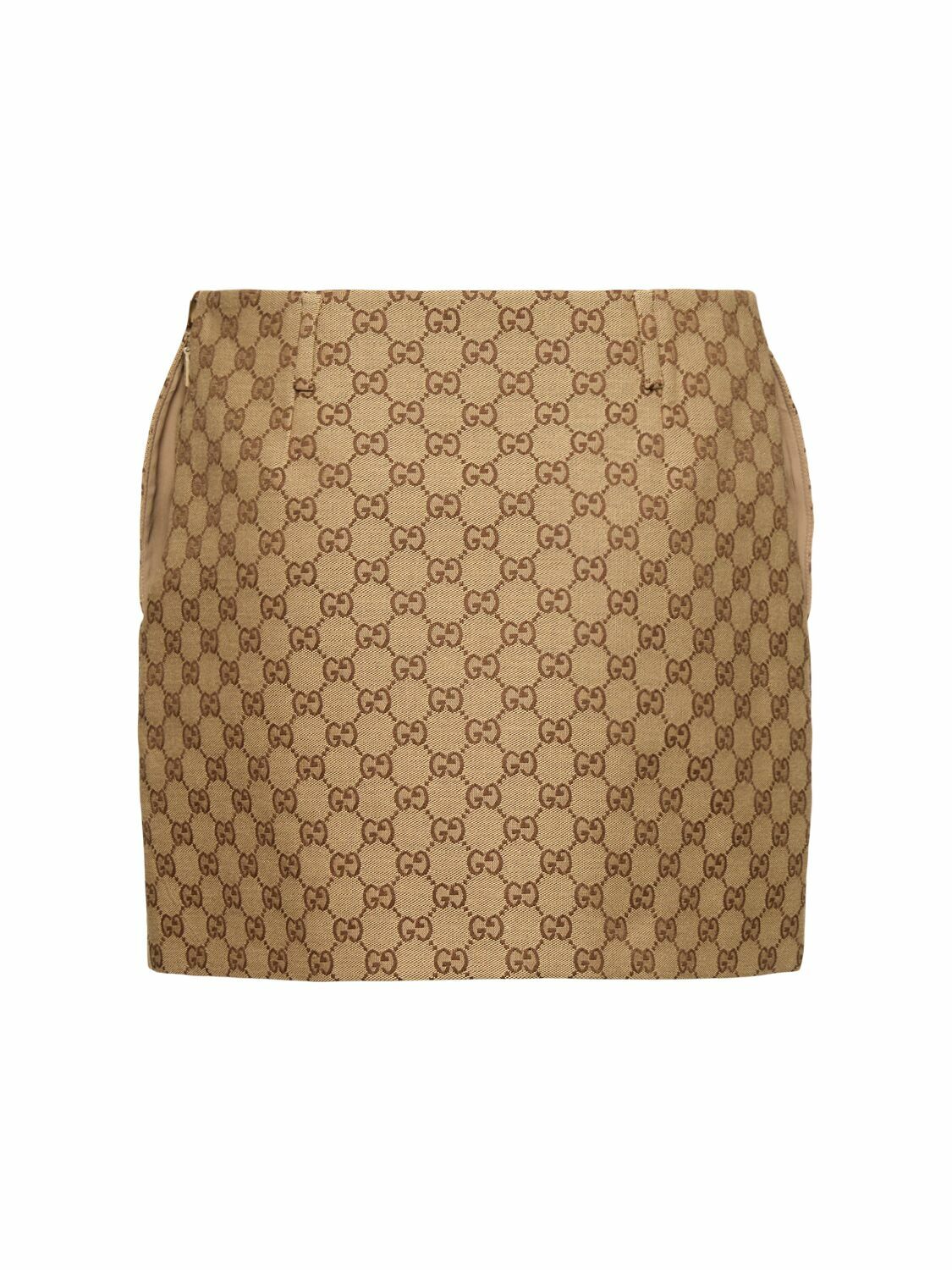 【関税＆送料込み】Gucci Printed Cotton Mini Skirt GUCCI Monogram-Print Mid-Rise Mini Skirt | endource