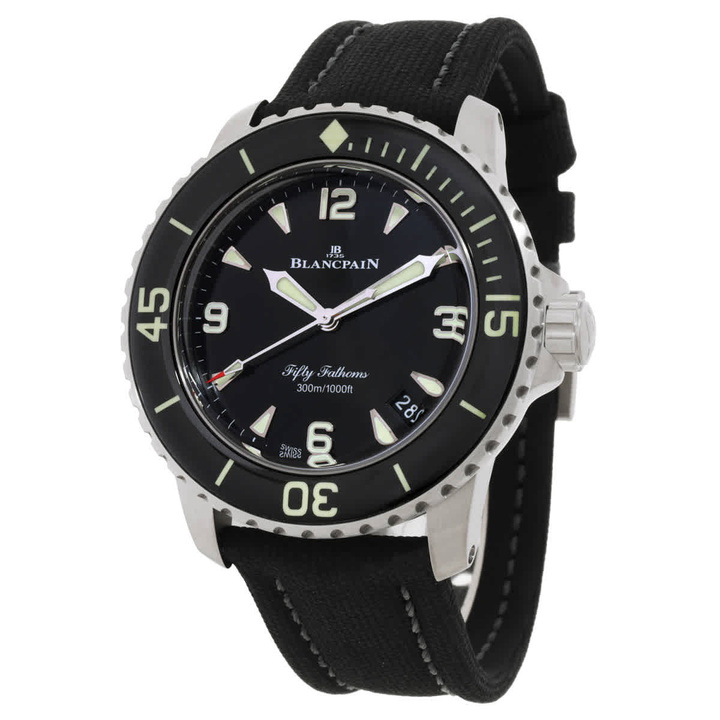Photo: Blancpain Fifty Fathoms Automatic Black Dial Mens Watch 5010 12B30 B52A