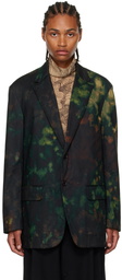 Dries Van Noten Black & Green Berkley Blazer