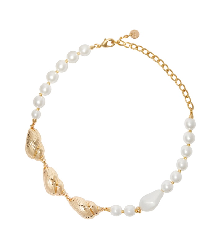 Photo: Self-Portrait Faux pearl-embellished necklace