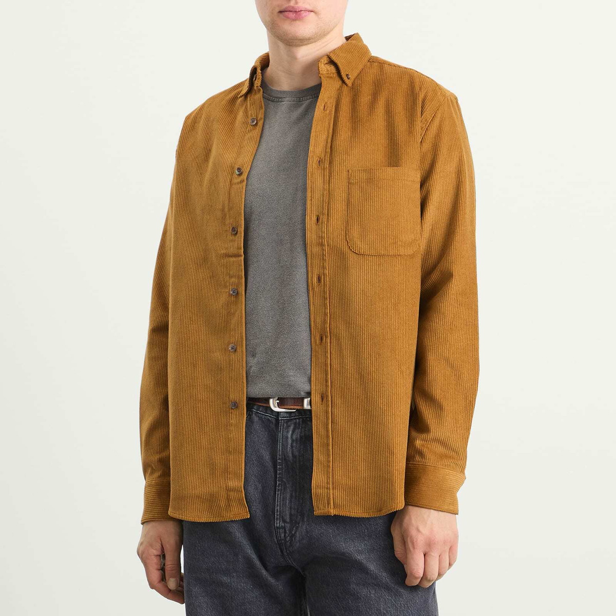 Portuguese Flannel Men's Lobo Button Down Corduroy Shirt in Prairie