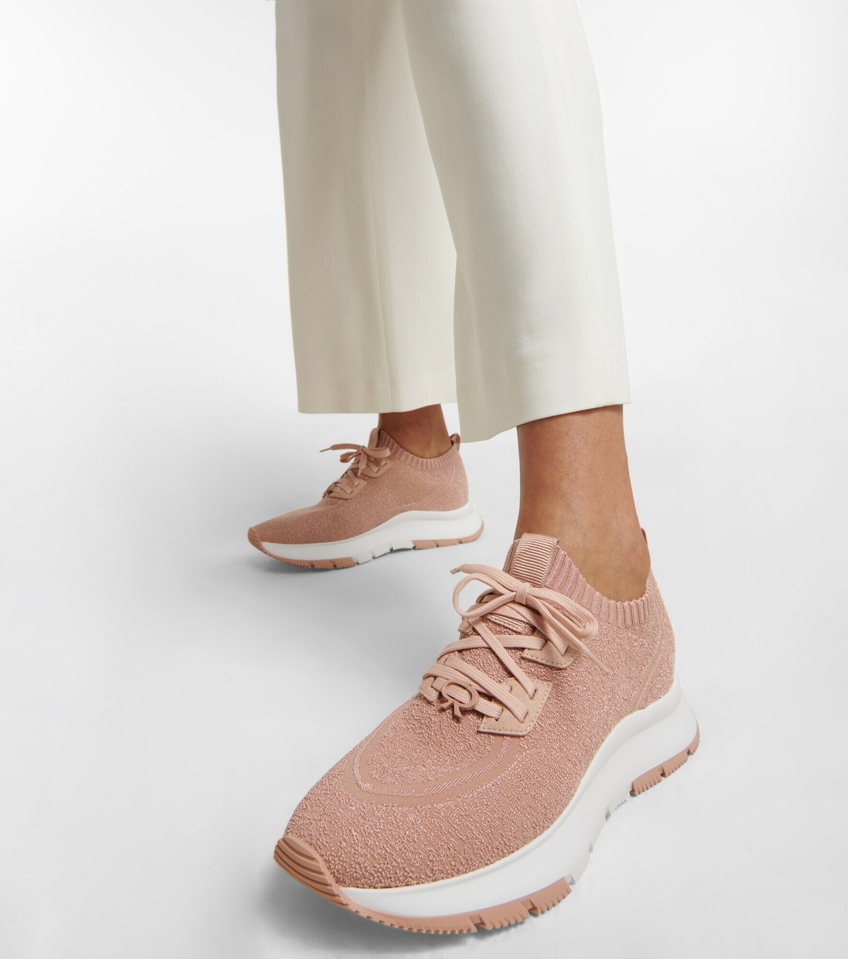 Gianvito Rossi - Jacquard-knit sock sneakers