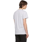 Balmain Grey and Silver Logo T-Shirt